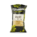Bag of Essential Organic long grain brown rice on a white background