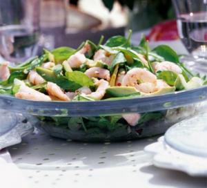 Image for Spinach, Avocado & Prawn Salad