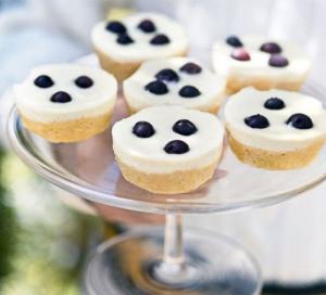 Image for Blueberry Lemon Cakes with Cheesecake Topping