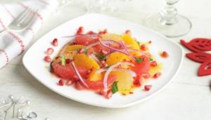 Image for Citrus and pomegranate salad with chilli-honey dressing
