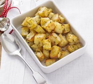 Image for Crunchy potato squares with herby salt